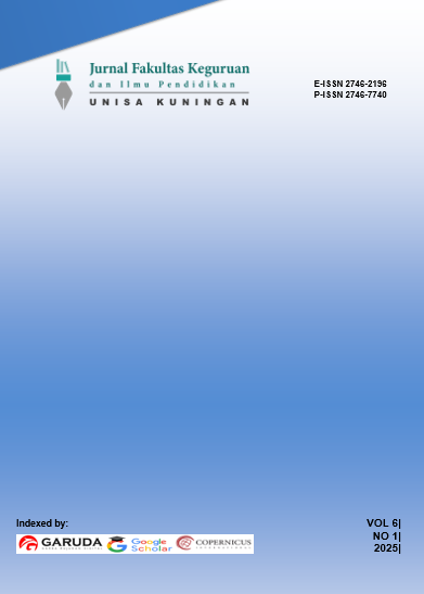 					View Vol. 6 No. 1 (2025): Jurnal Fakultas Keguruan dan Ilmu Pendidikan UNISA Kuningan
				